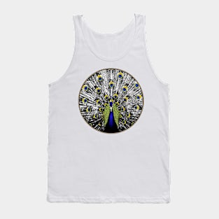 Peacock in a circle Tank Top